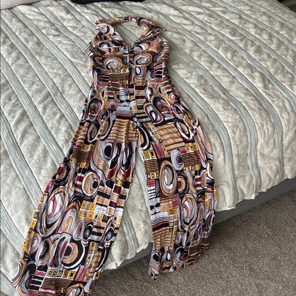 Stylish vintage Multicolor Jumpsuit handmade in the 1970’s
